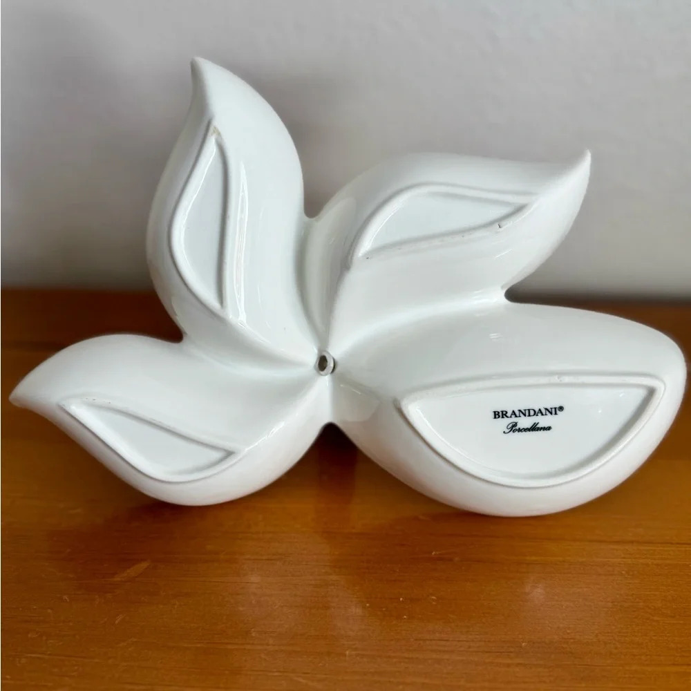 Brandani Italian 4 Section White Porcelain Bamboo Serving Dish Party 11"×8" - Picture 5 of 7